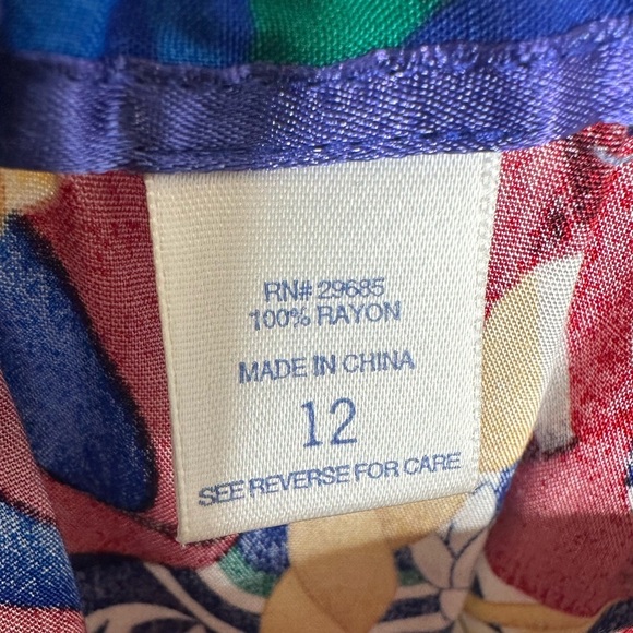 Pendleton Vintage Nautical Colorful Anchor Rope Fish Print Women's Skirt - 12P - Picture 7 of 7